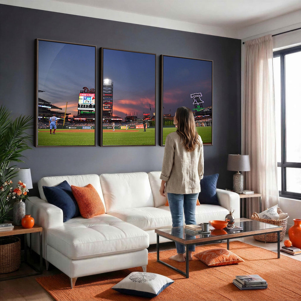 Philadelphia Phillies Baseball Print, Philadelphia Citizens Bank Park Stadium Wall Art