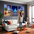 Disney Wall Art | Castle Large Wall Art, Disney Magic Kingdom Print for Kids Room Decor