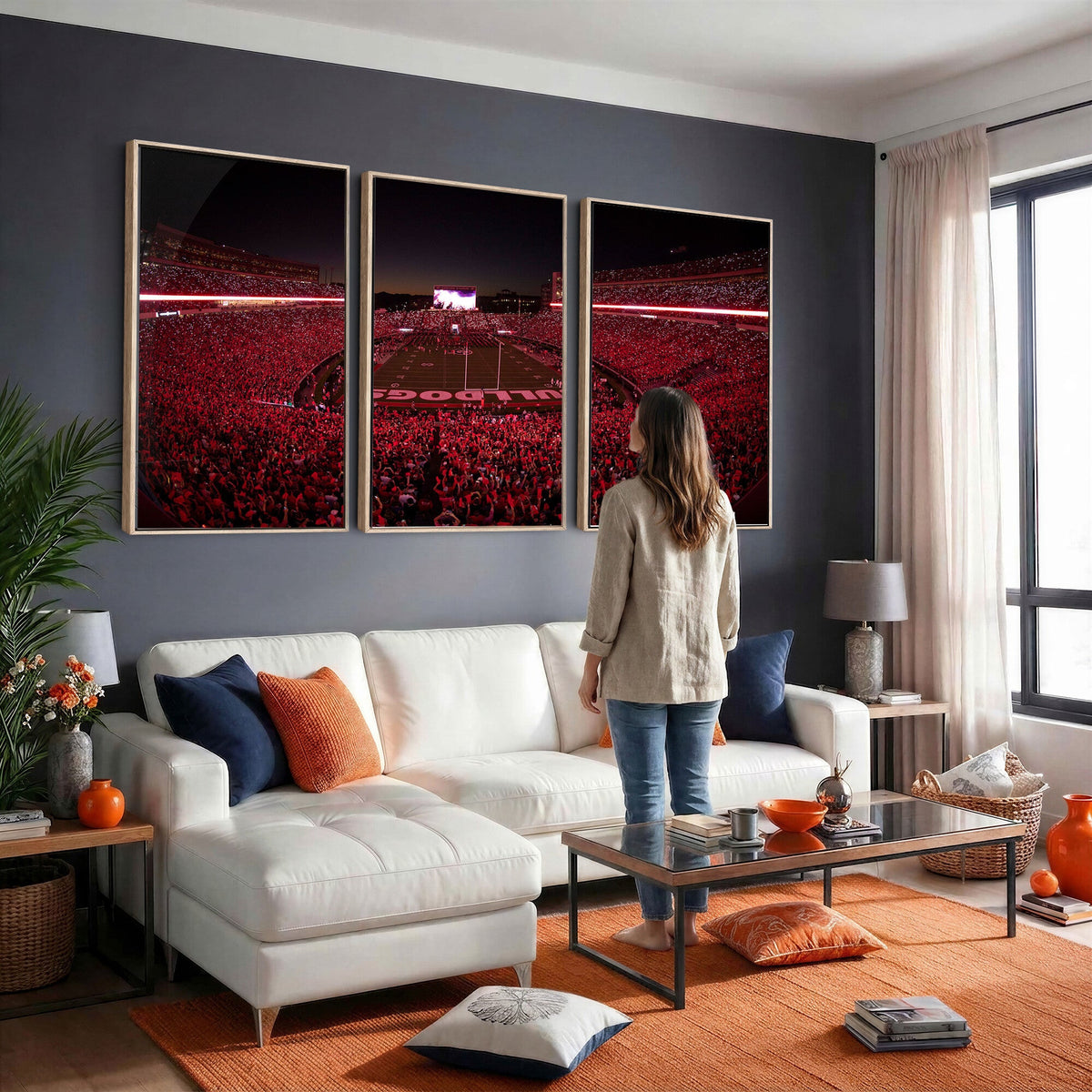 Dooley Stadium Wall Art, Sports Arena Canvas Print, Dooley Field Sanford Stadium