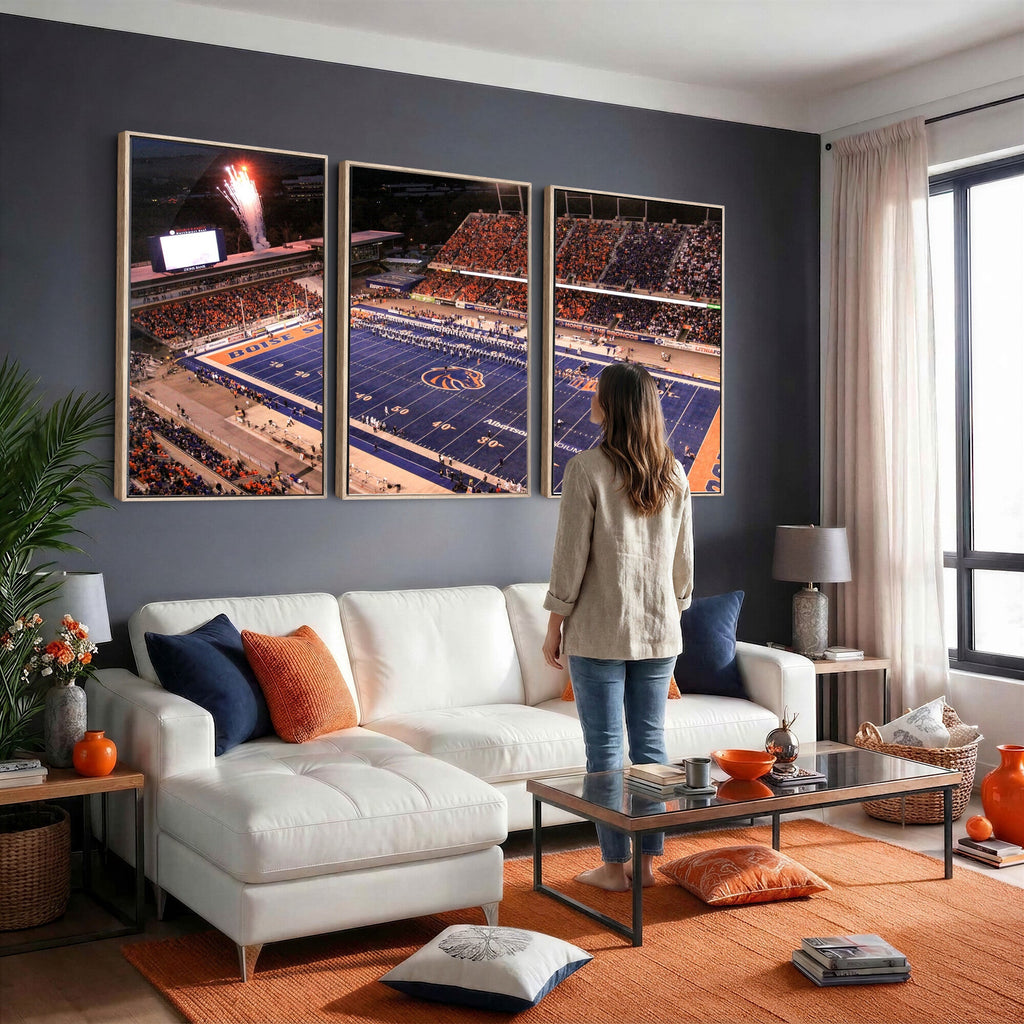 Boise State Broncos Albertsons Stadium Wall Art Canvas Print