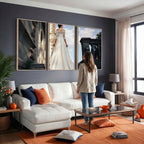 Custom 3 Panel Canvas Print, Personalized Photo Split Wall Art Set