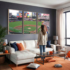 New York Mets Baseball Team Print, Citi Field Baseball Stadium Wall Art