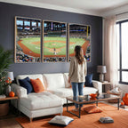 Texas Rangers Baseball Team Print, Arlington Globe Life Field Stadium Wall Art