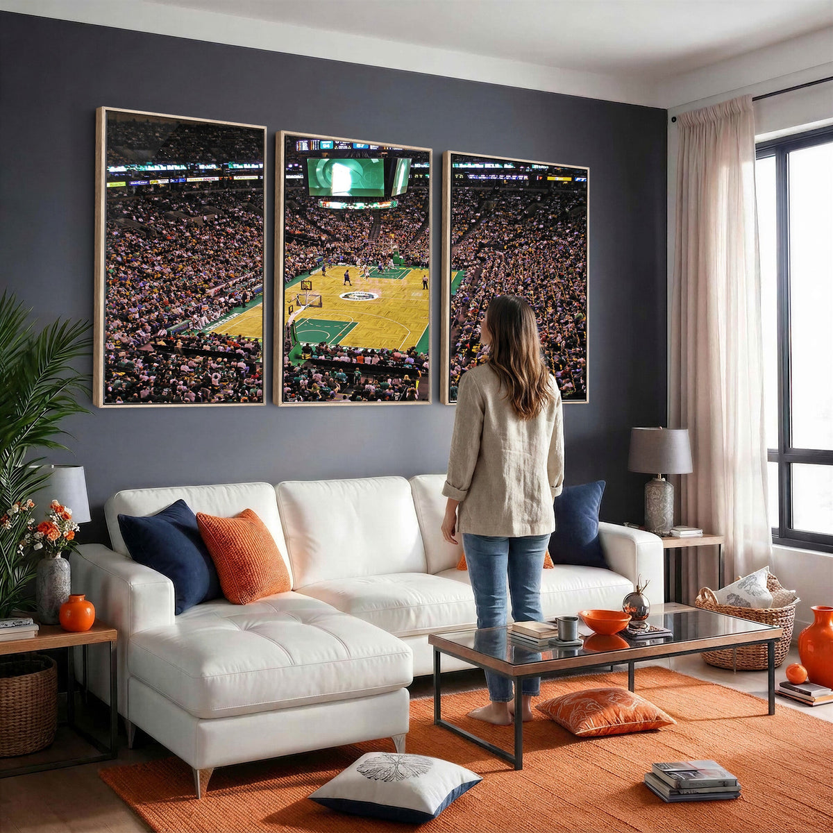 Celtics Game Versus The Timberwolves, Basketball Arena Wall Art