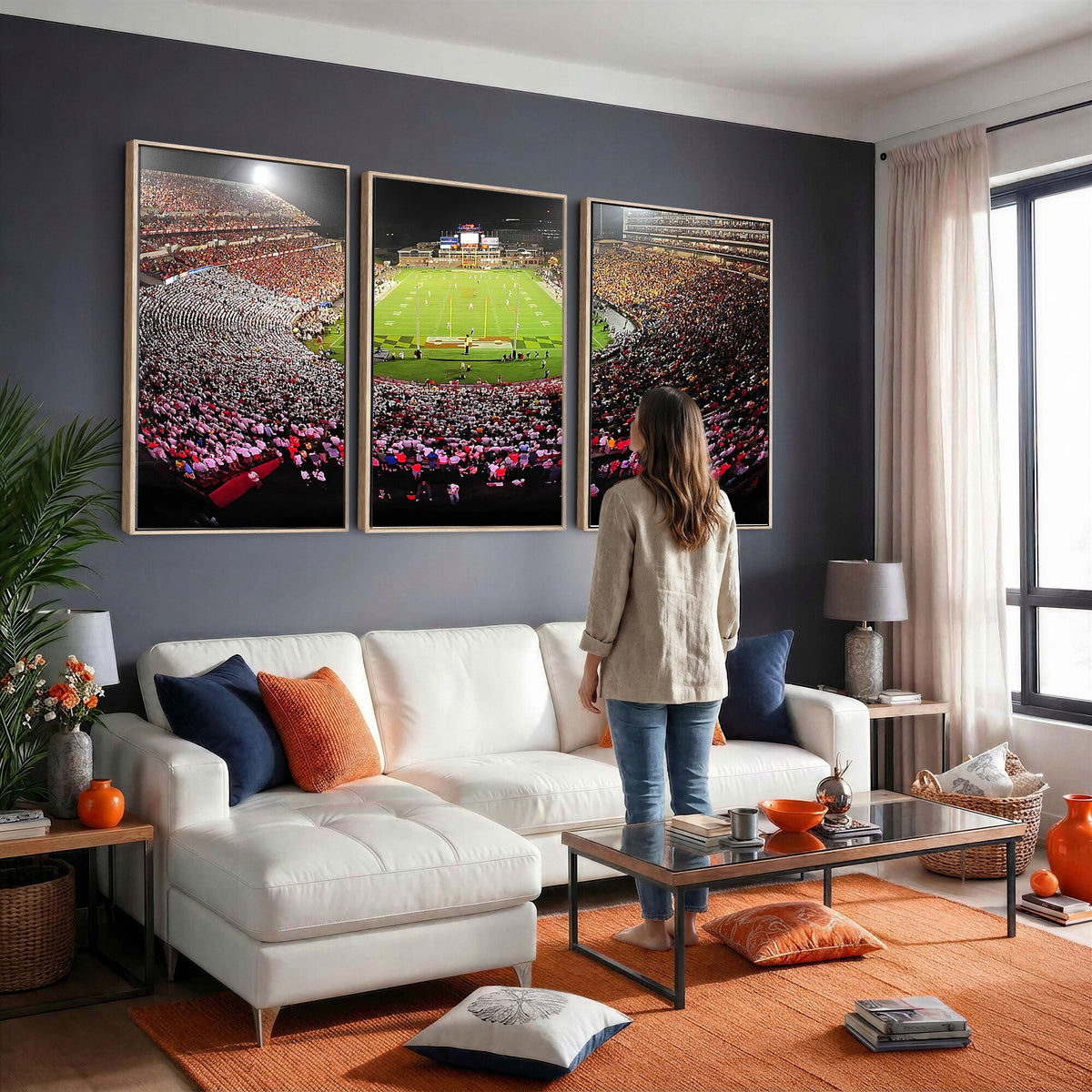 University of Maryland Terrapins Football Team Print, Extra Large Game Room Wall Decor