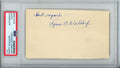 Lynn Osbert "Pappy" Waldorf Univ of CA Signed 3x5 Index Card PSA/DNA 153596