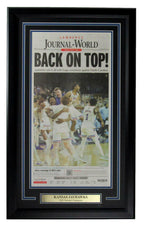 Lawrence Journal-World Newspaper Kansas Jayhawks 2022 NCAA Champs Framed