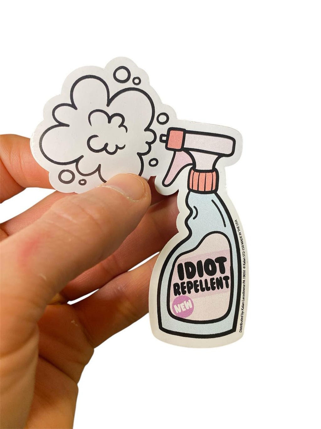 "IDIOT REPELLENT" Funny Sticker Die-Cut Car Window Bumper Decal - USA Made