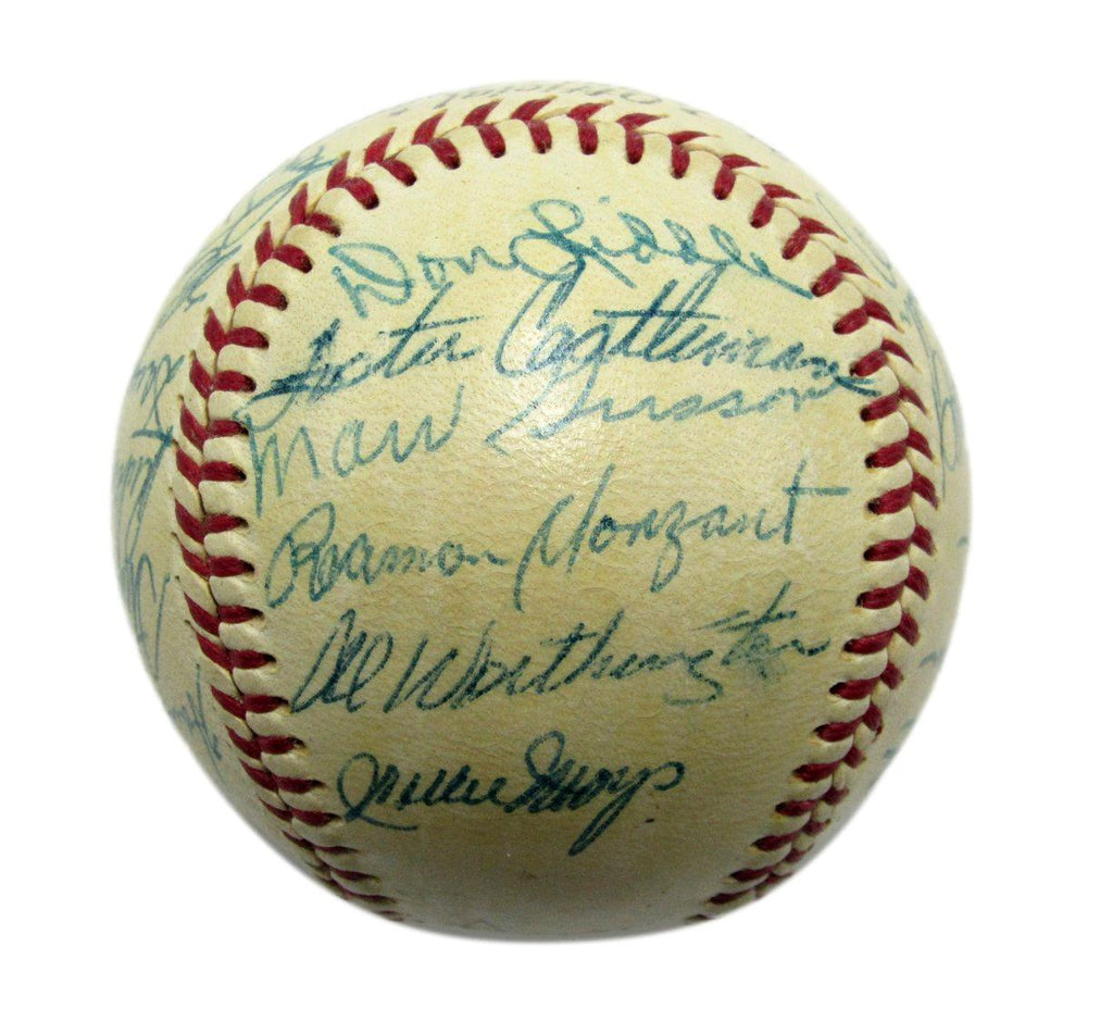 Vintage 1956 New York Giants Autographed by 25 Willie Mays Rawlings ONL Baseball