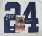 Miles Sanders Signed/Inscribed "We Are" Penn State White Jersey JSA 500113