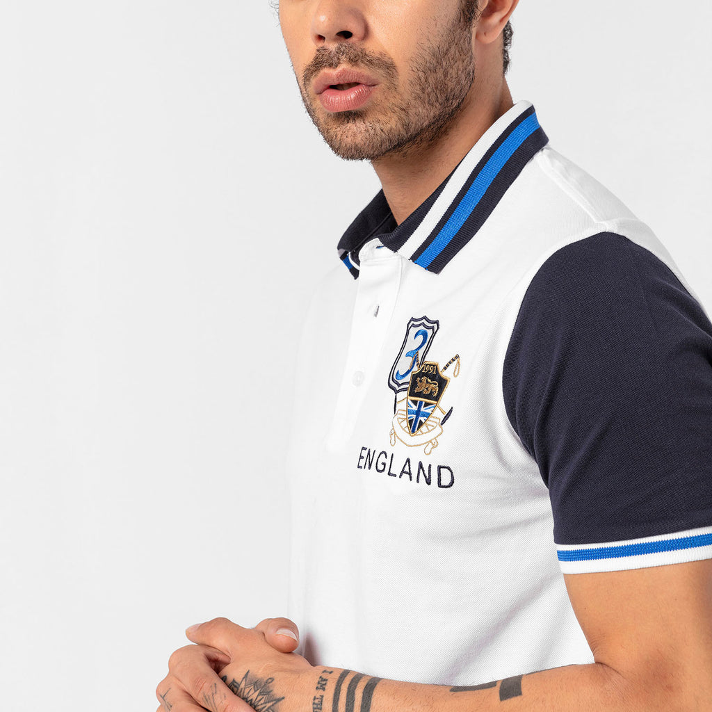 Caio Short Sleeve Polo // White