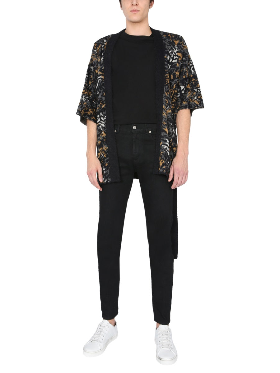 Saint Laurent Men Jacquard Knit Kimono