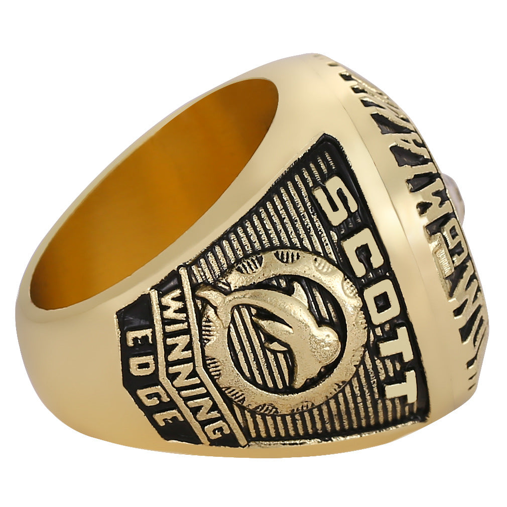 1973 & 1974 Miami Back-to-Back Championship Ring & Trophy Set – Replica Ring Set for Collectors & Fans