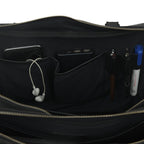 Dixon Black Buffalo Leather Laptop Briefcase