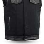 49/51 Vest Motorcycle Leather Canvas Vest