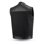 49/51 Vest Motorcycle Leather Canvas Vest