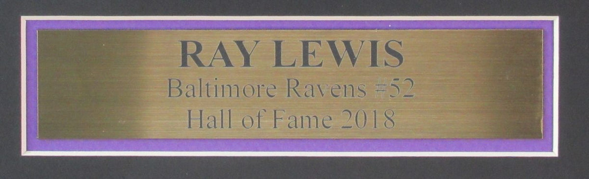 Ray Lewis Autographed Framed Baltimore Ravens Jersey Beckett 186115