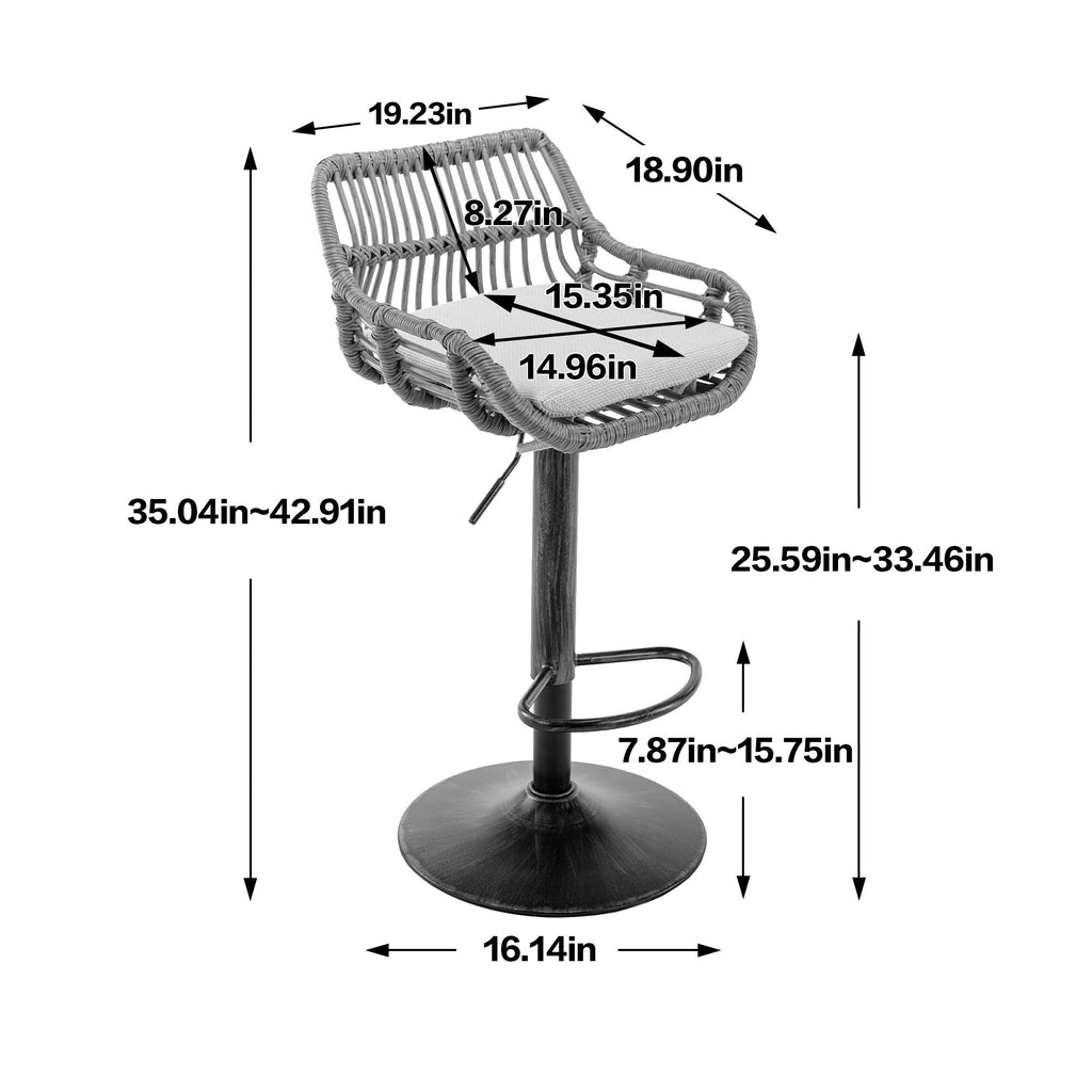 Modern Swivel Bar Stools Adjustable Counter Chairs