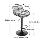 Modern Swivel Bar Stools Adjustable Counter Chairs