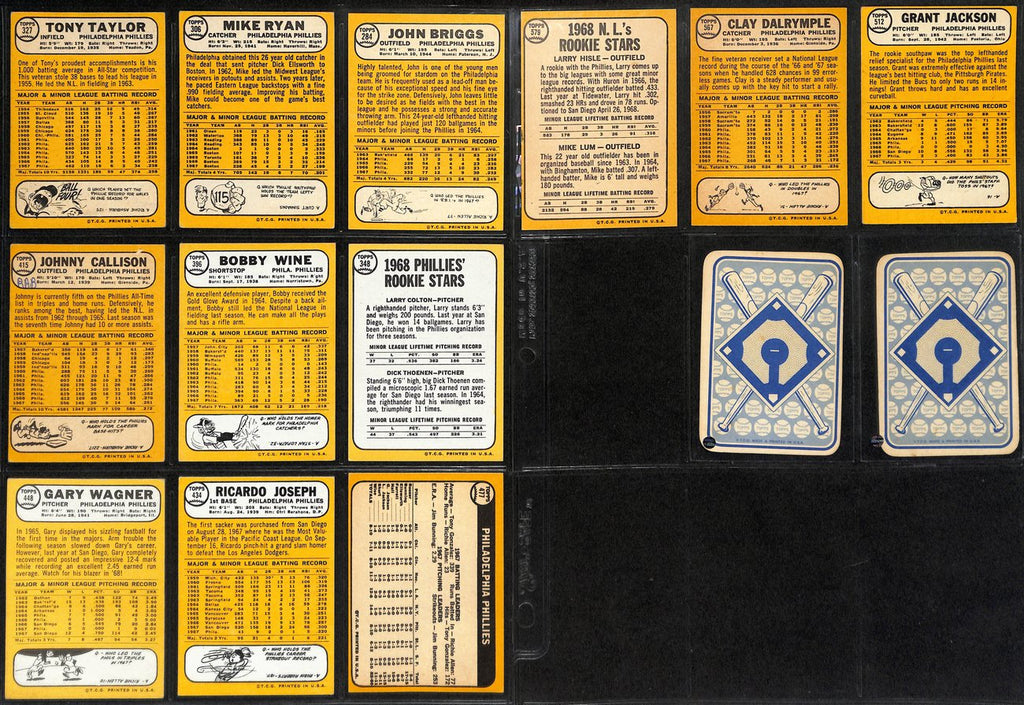 1968 TOPPS Baseball Philadelphia Phillies Team Set 30 Cards Richie Allen 189416