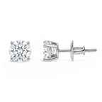 IGI Certified 14K Gold Lab Grown Diamond Solitaire Stud Earrings