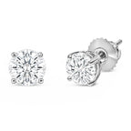 IGI Certified 14K Gold Lab Grown Diamond Solitaire Stud Earrings