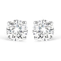 14K White Gold 3/4 Cttw Round Brilliant-Cut Near Colorless Diamond Classic 4-Prong Stud Earrings (H-I Color, SI1-SI2 Clarity)