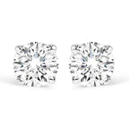 14K White Gold 1.00 Cttw Round Brilliant-Cut Near Colorless Diamond Classic 4-Prong Stud Earrings (H-I Color, I1-I2 Clarity)