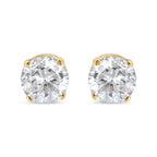 14K Yellow Gold 1/2 Cttw Round-Cut Diamond Solitaire Stud Earrings (O-P Color, SI2-I1 Clarity)