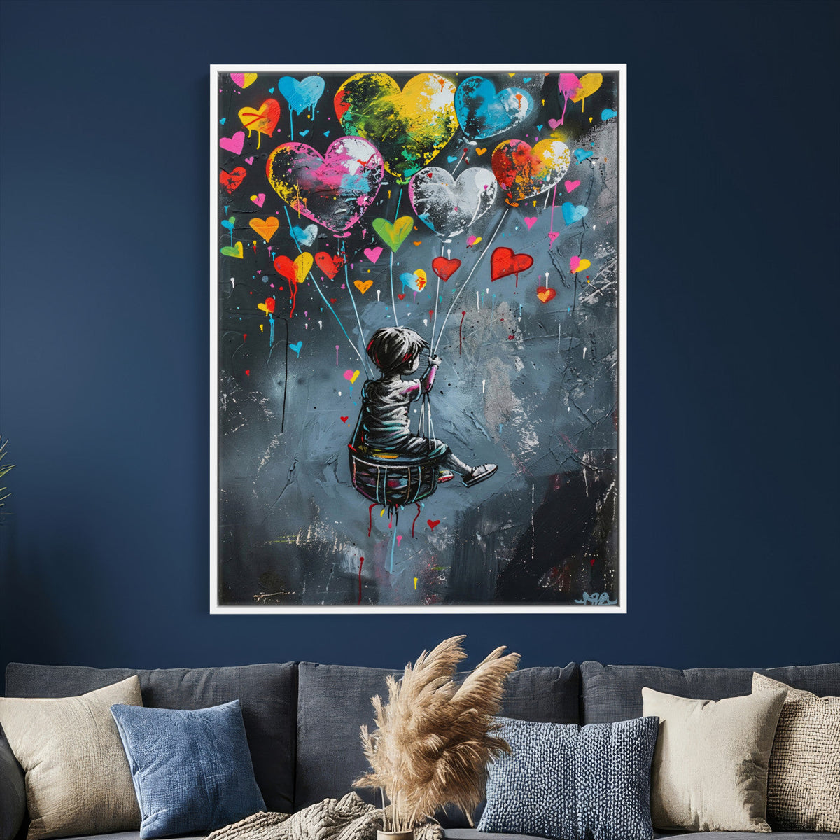 Banksy Balloon Canvas Print, Banksy Graffiti Art, Balloon Girl Street Art