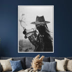 Vintage Cowboy Wall Art Canvas Print - Western Gunslinger Revolver