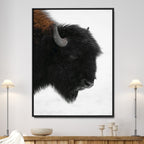 Western Rustic Wall Art Canvas Print Framed Buffalo