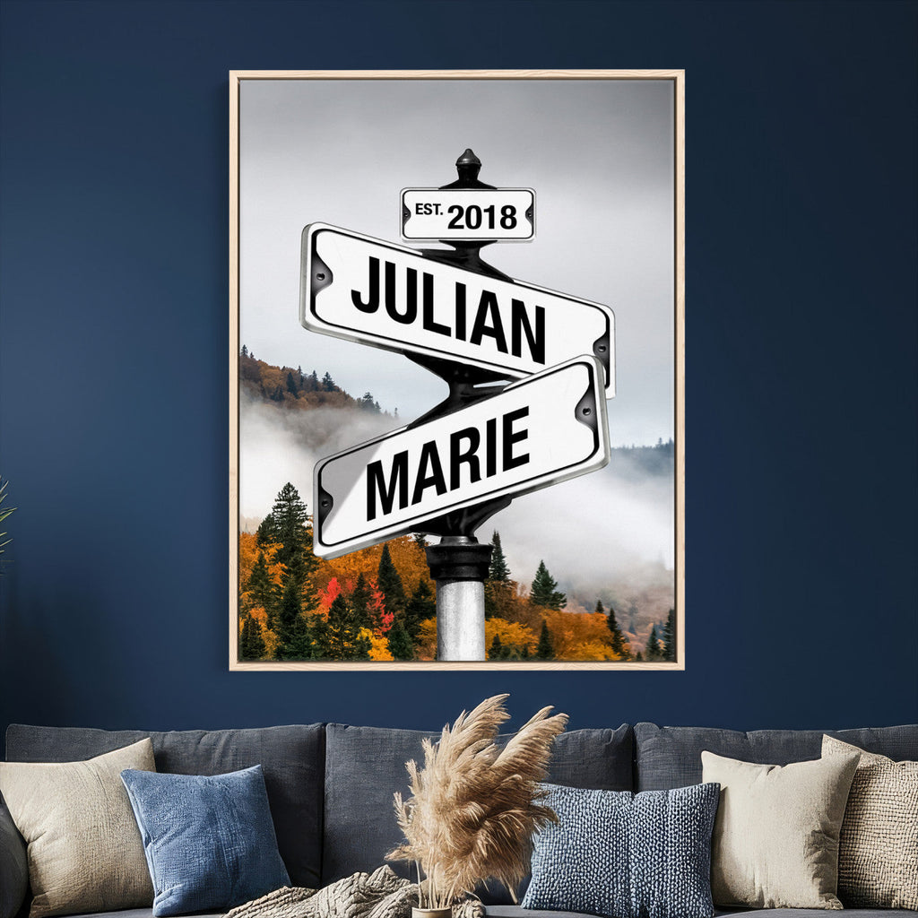 Personalized Street Sign Art Canvas Print