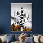 Personalized Street Sign Art Canvas Print