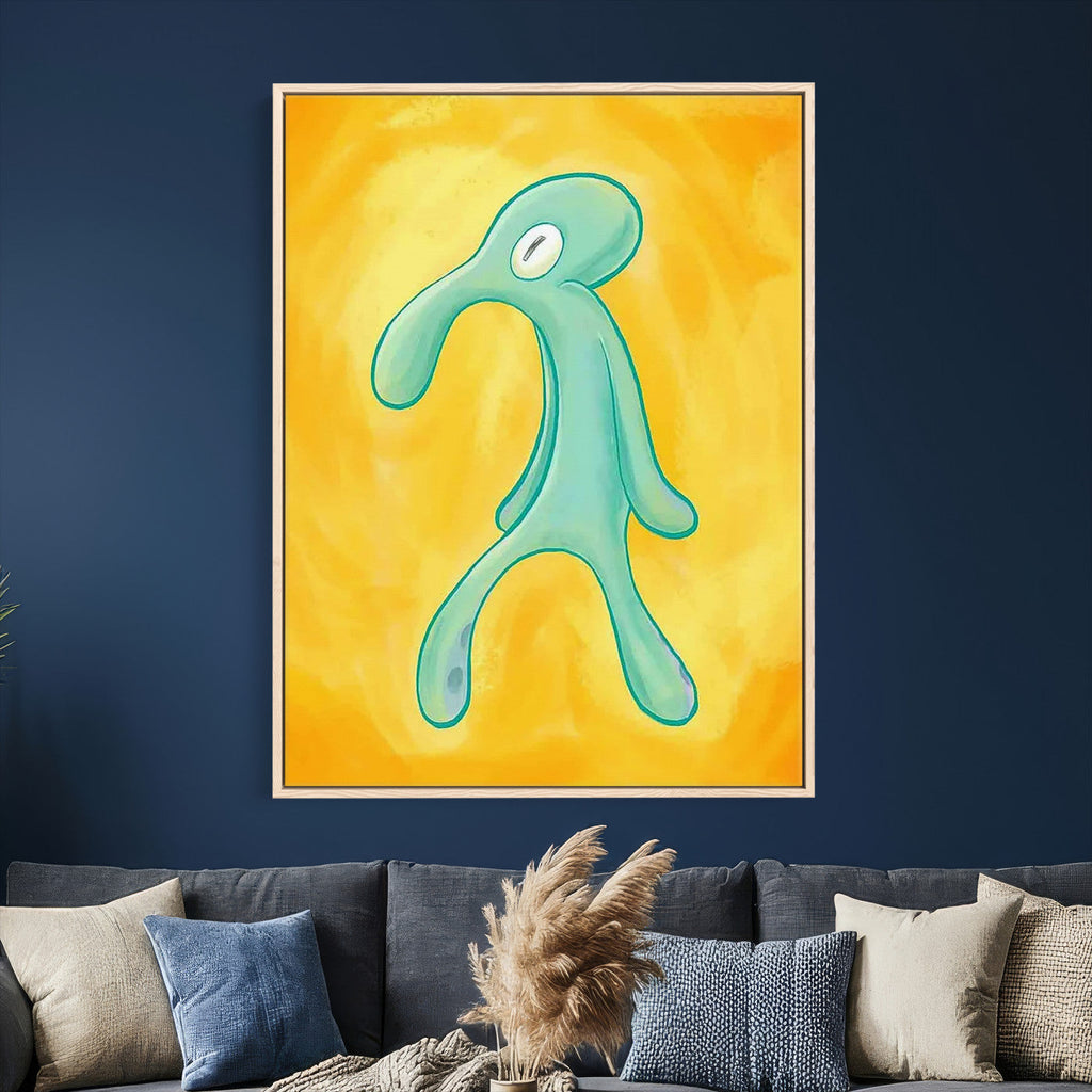Squidward Tentacles Wall Art Canvas Print | Bold and Brash