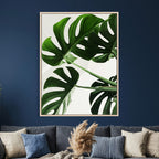 Abstract Teal Blue Wall Art Canvas Print, Modern Abstract Color Block