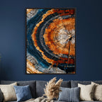 Abstract Wood Grain Canvas Print, Tree Ring Pattern Wall Art