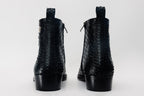 Boss Pythn Snk Black & Natural Zip-Up Leather Men Boot Limited Edition
