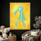 Squidward Tentacles Wall Art Canvas Print | Bold and Brash