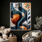 Abstract Flower Wall Art Canvas Print