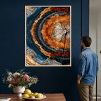 Abstract Wood Grain Canvas Print, Tree Ring Pattern Wall Art