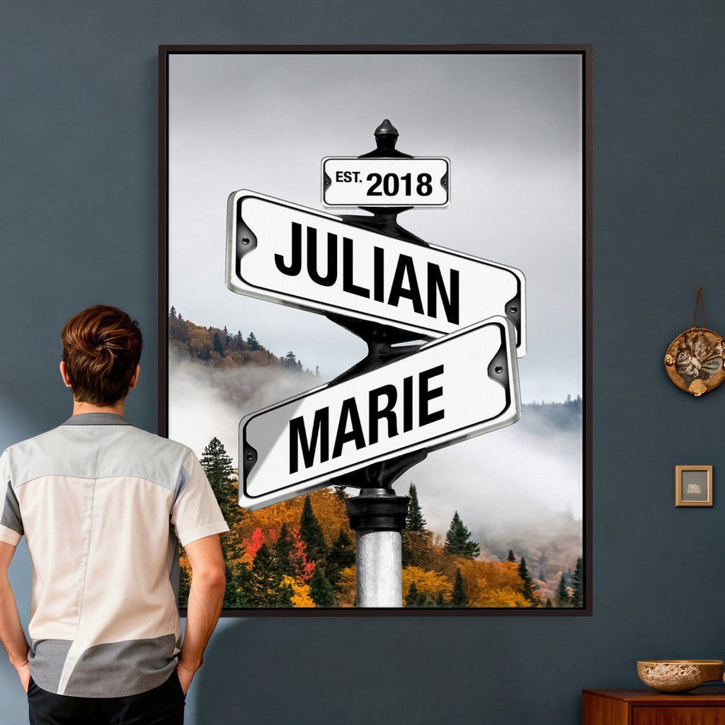 Personalized Street Sign Art Canvas Print