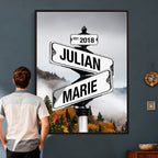 Personalized Street Sign Art Canvas Print