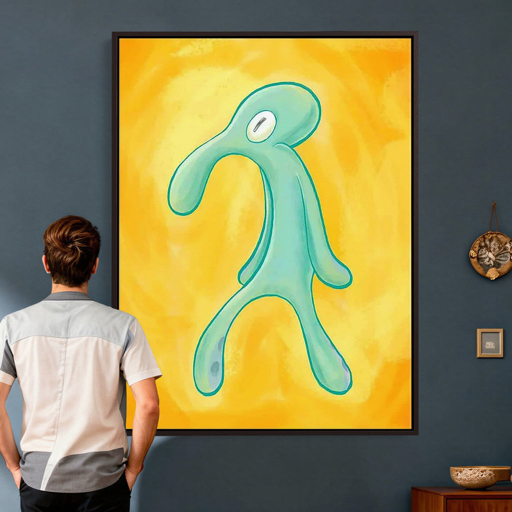 Squidward Tentacles Wall Art Canvas Print | Bold and Brash
