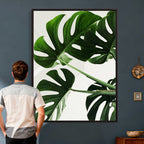 Abstract Teal Blue Wall Art Canvas Print, Modern Abstract Color Block