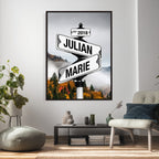 Personalized Street Sign Art Canvas Print