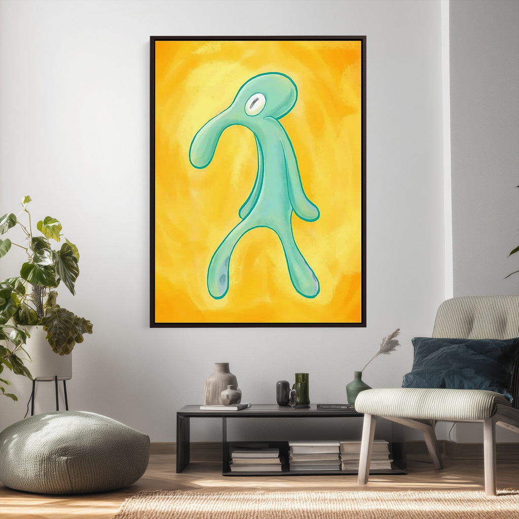 Squidward Tentacles Wall Art Canvas Print | Bold and Brash