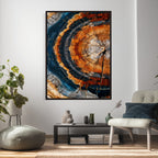 Abstract Wood Grain Canvas Print, Tree Ring Pattern Wall Art