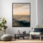 Ocean Wave Wall Art Canvas Print, Calm Coastal Nature Decor
