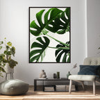 Abstract Teal Blue Wall Art Canvas Print, Modern Abstract Color Block
